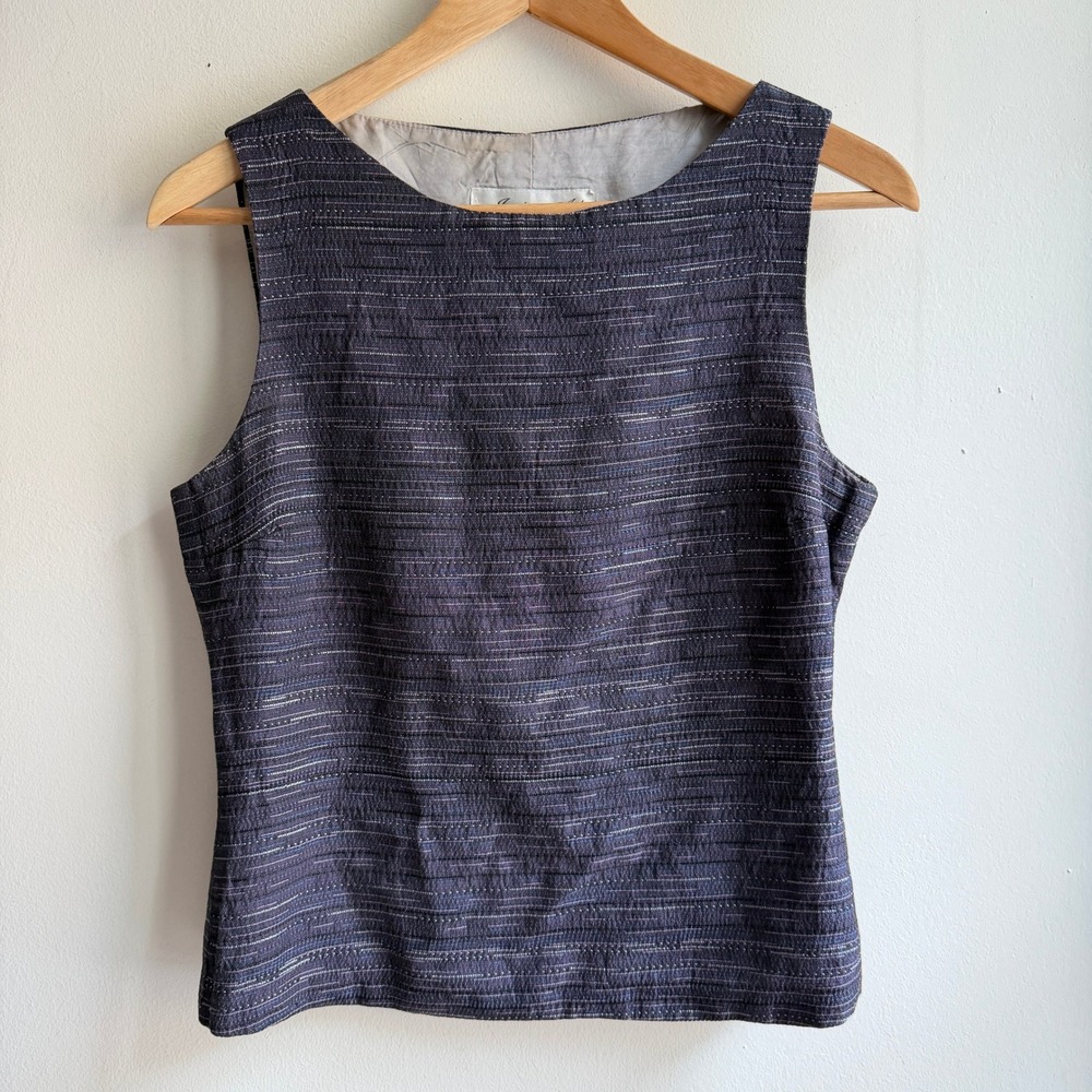 Vintage Jessica Ash Sleeveless Shell‎ Top Purple Grey Size 6